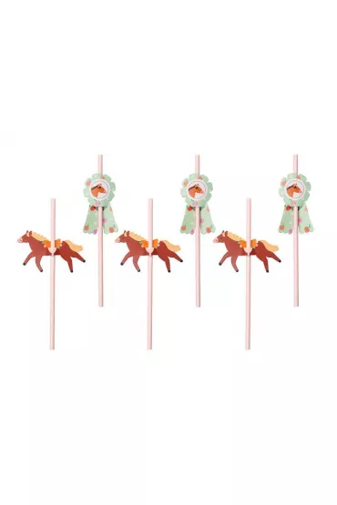 PartyDeco S�omki konie 19.5cm 6 szt.