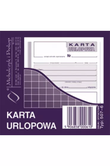 Michalczyk i Prokop Druk Karta urlopowa
