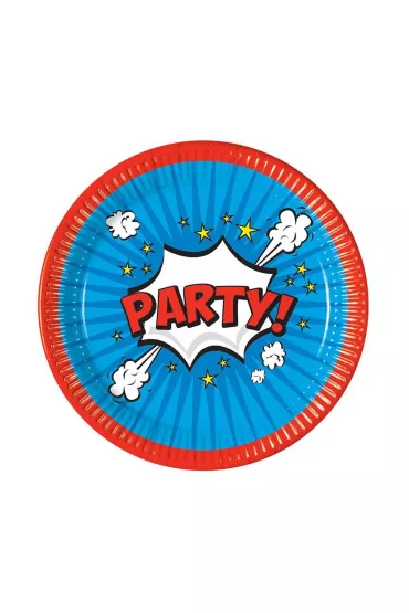 Procos Talerzyki papierowe Boom Party 23cm 8 szt.