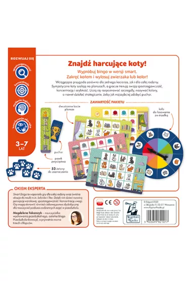 Kapitan Nauka. Koty. Smart bingo. Gra edukacyjna Edgard - Izabela  Go�aszewska