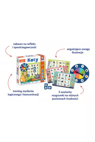 Kapitan Nauka. Koty. Smart bingo. Gra edukacyjna Edgard - Izabela  Go�aszewska