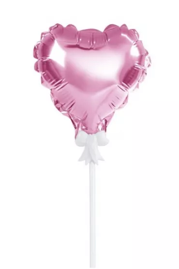 Arpex Balon foliowy na patyczku serce rowy
