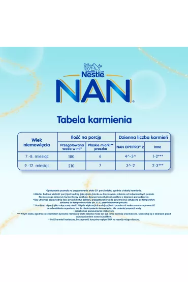Nestle Nan Optipro 2 Mleko nast�pne dla niemowl�t po 6 miesi�cu 650 g