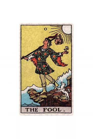 Puzzle drewniane 250 el. The Fool, G�upiec z kart tarota Ridera Waite'a Fantasy Puzzles