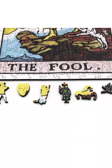 Puzzle drewniane 250 el. The Fool, G�upiec z kart tarota Ridera Waite'a Fantasy Puzzles