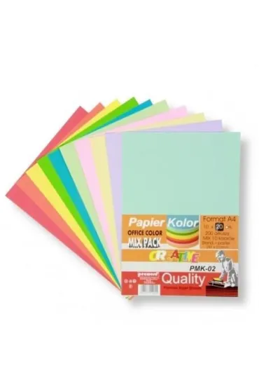 Penword Papier kolorowy A4 pastel i standard 10x20 arkuszy