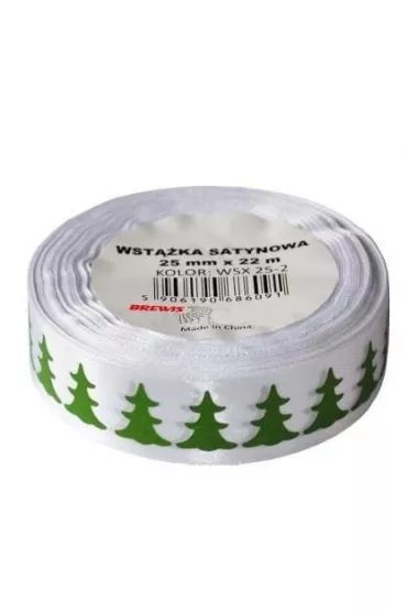 Brewis Wst��ka satynowa z motywem �wi�tecznym 25mm x 22m