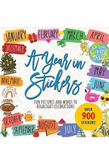 Ksi��ka z naklejkami 900 szt - A Year in Stickers