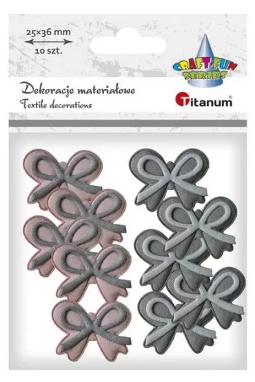 Titanum Ozdoba materia�owa kokardki mix 3,5 x 2,7 cm
