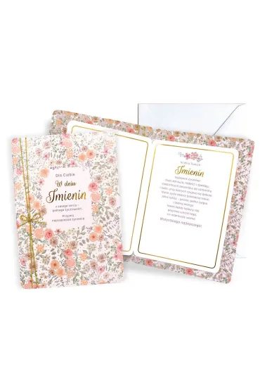 Kukartka Karnet DKP-103 Imieniny  kwiatki