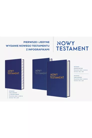 NOWY TESTAMENT z infografikami Sk�ad dwu�amowy t�oczenie z�ote