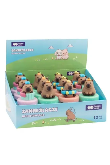 Happy Color Zakre�lacze-mazaki Kapibara Kapi Fun 12 szt.