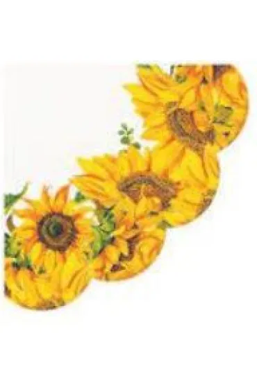 Paw Serwetka Decor Round Dancing Sunflowers 32cm �rednicy - serwetka okr�g�a 12 szt.