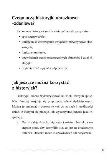 Historyjki obrazkowo-zdaniowe z pytaniami - Ma�gorzata Bara�ska
