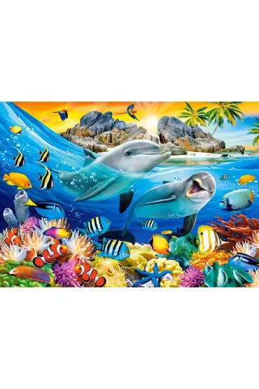 Puzzle 180 el. Dolphins in the Tropics Castorland