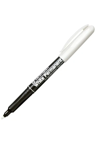 Centropen Cienki marker White Permanent, bia�y