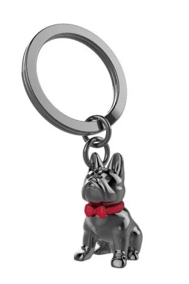 Metalmorphose Brelok do kluczy 3D buldog czarny