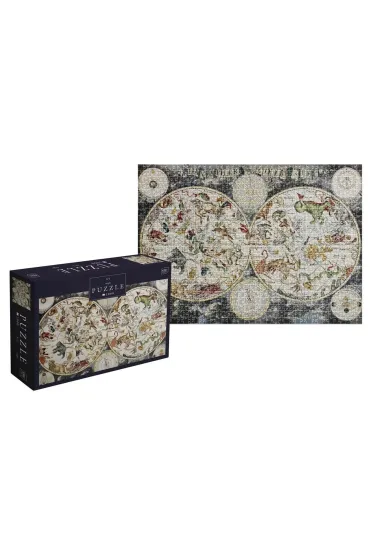 Puzzle 1000 element�w. Map 1 Interdruk
