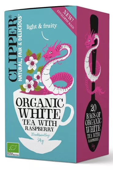 Clipper Herbata bia�a z malin� 20 x 1,7 g Bio
