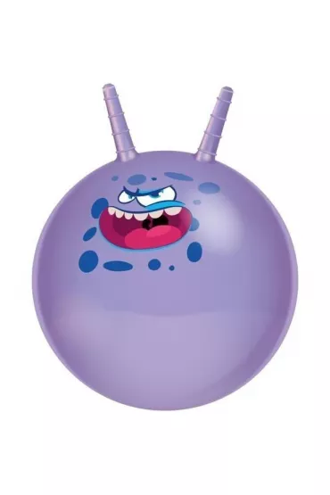 Pi�ka do skakania z rogami fioletowa 45cm Eddy Toys