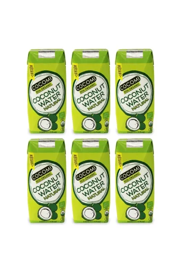 Cocomi Woda kokosowa naturalna zestaw 6 x 330 ml Bio
