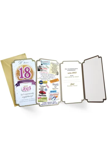 Kukartka Karnet PM-168 Urodziny 18 2021
