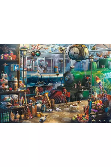 Puzzle 6000 el. Stacja kolejowa Trefl