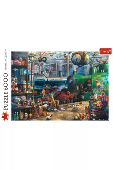 Puzzle 6000 el. Stacja kolejowa Trefl