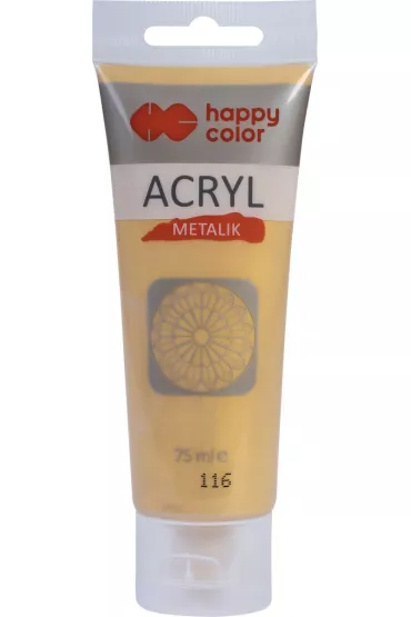 Happy Color Farba akrylowa metalik delikatne z�oto 75ml