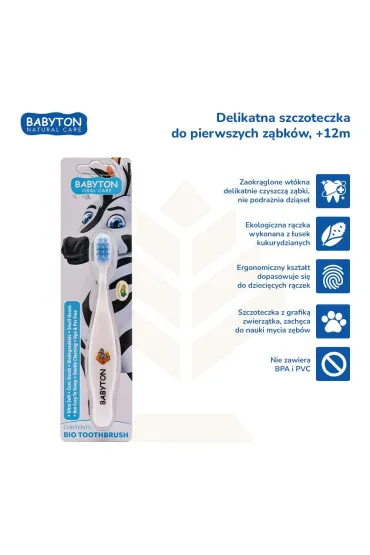 Babyton Bio Szczoteczka do zbw, Zebra