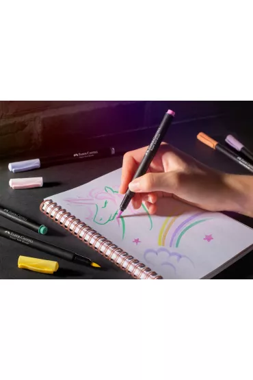 Faber-Castell Pisaki p�dzelkowe Black Edition Pastel 6 szt.