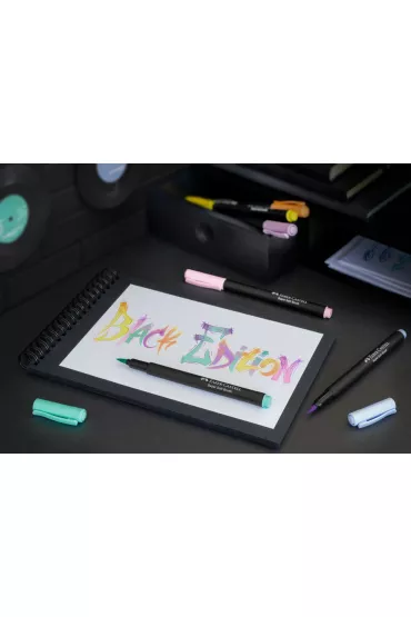 Faber-Castell Pisaki p�dzelkowe Black Edition Pastel 6 szt.