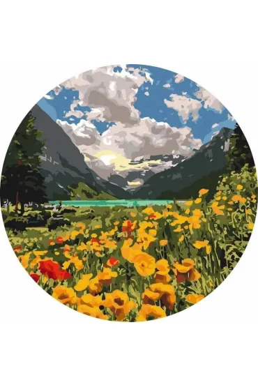 Twoje Hobby Malowanie po numerach okr�g�e - Majestatyczne Alpy 40cm