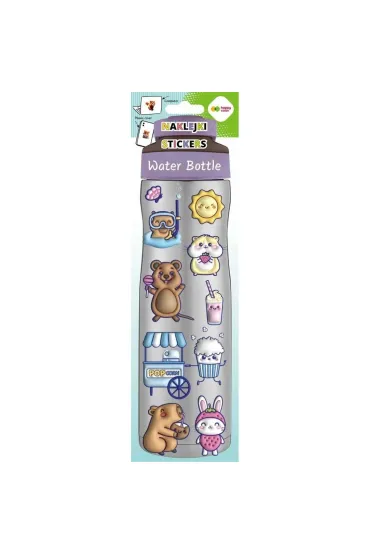 Happy Color Naklejki WATER BOTTLE - Yummy Yum, Kapibara, 83x286 mm