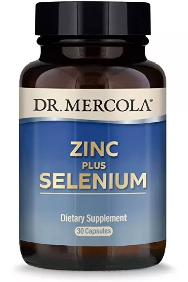 Dr. Mercola Zinc plus Selenium - Cynk i Selen Suplement diety 30 kaps.