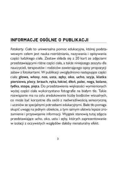 Fotokarty Cia�o Uniwersalna pomoc edukacyjna - El�bieta Guba�a