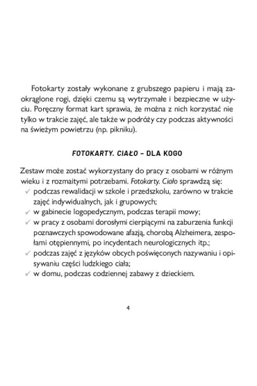 Fotokarty Cia�o Uniwersalna pomoc edukacyjna - El�bieta Guba�a