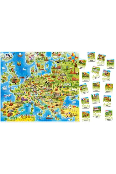 Puzzle 180 el. Mapa Europy Castorland