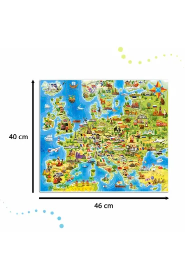 Puzzle 180 el. Mapa Europy Castorland