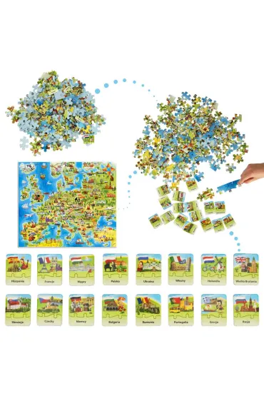 Puzzle 180 el. Mapa Europy Castorland