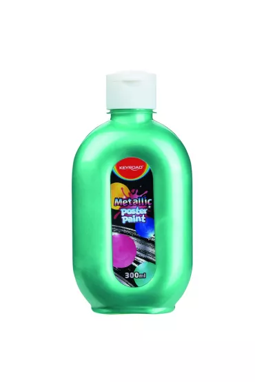 Keyroad Farba plakatowa 300ml metaliczna zielona 300 ml