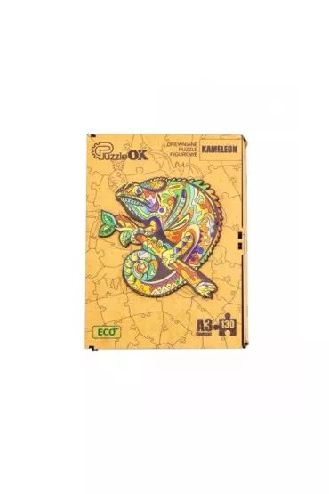 Puzzle drewniane eko 130 el. Kameleon A3 Maksik