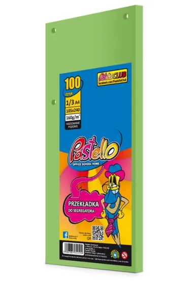 Pastello Przek�adka do segregatora 1/3 A4 100K IT130 ziel