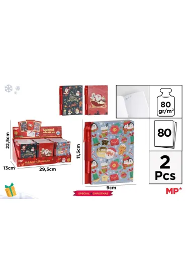 Mp Main Paper Notes z mini d�ugopisem �wi�teczny MIX