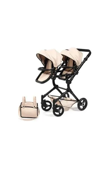 W�zek dla lalek bli�niaczych Twin Neo be�owy Bayer Design