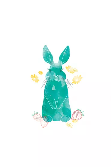 Clear Creations Karnet Swarovski kwadrat CL2611 Niebieski kr�lik