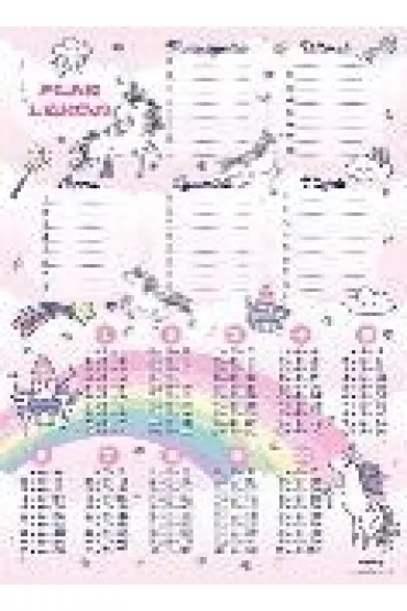 Henry Plan lekcji z tabliczk mnoenia A4 Unicorn