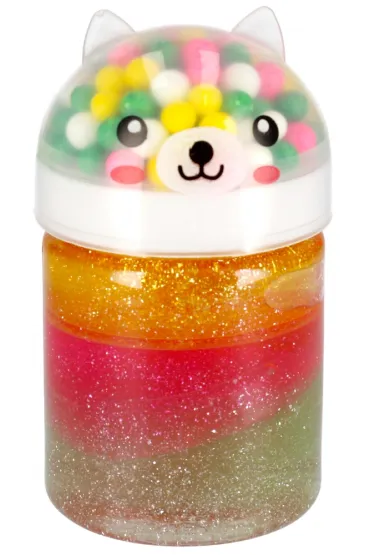 Gluty slime masa plastyczna brokatowa z kuleczkami kotek mi� mix 21528 Zawada
