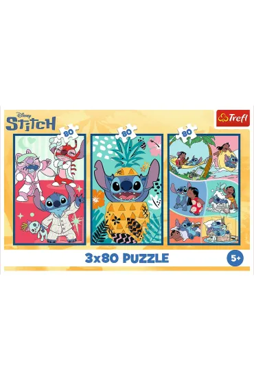 Puzzle 3x80 el. �wiat Stitcha Trefl
