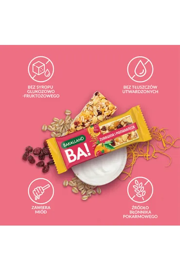Bakalland Ba! Baton zbo�owy �urawina i pomara�cza 40 g